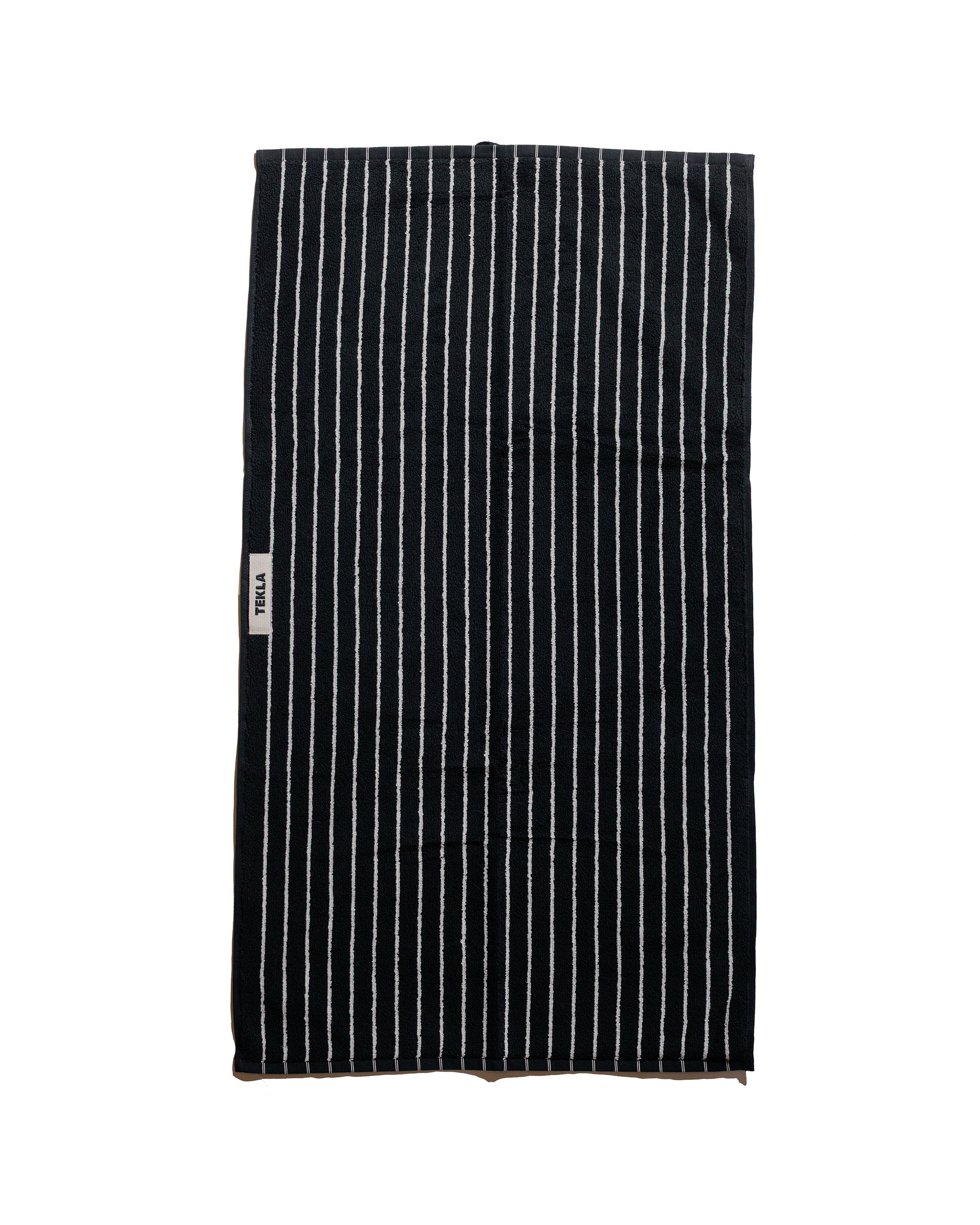 Tekla Terry Hand Towel Black Stripes