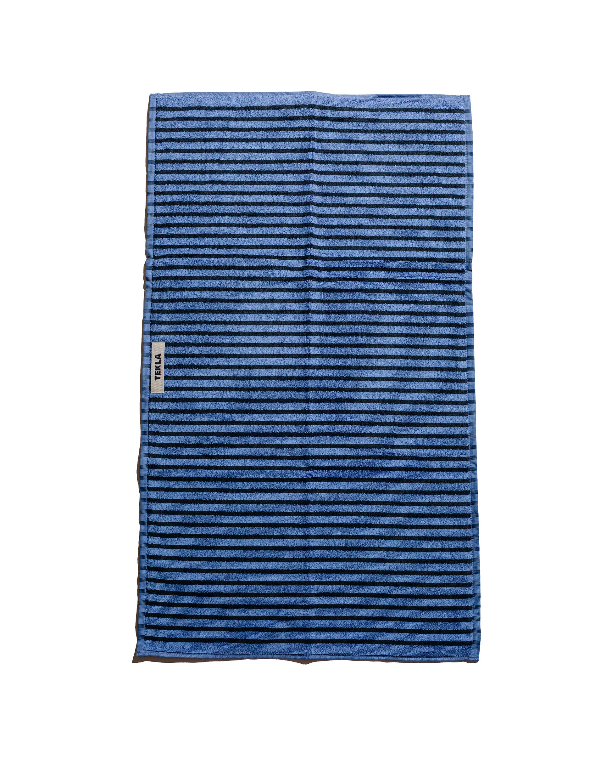Tekla Terry Hand Towel Blue & Black