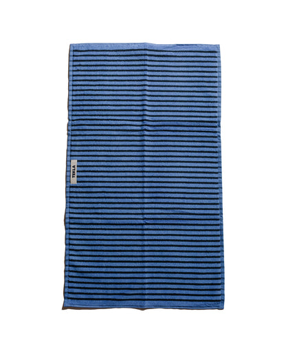 Tekla Terry Hand Towel Blue & Black