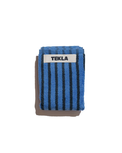 Tekla Terry Washcloth Blue & Black
