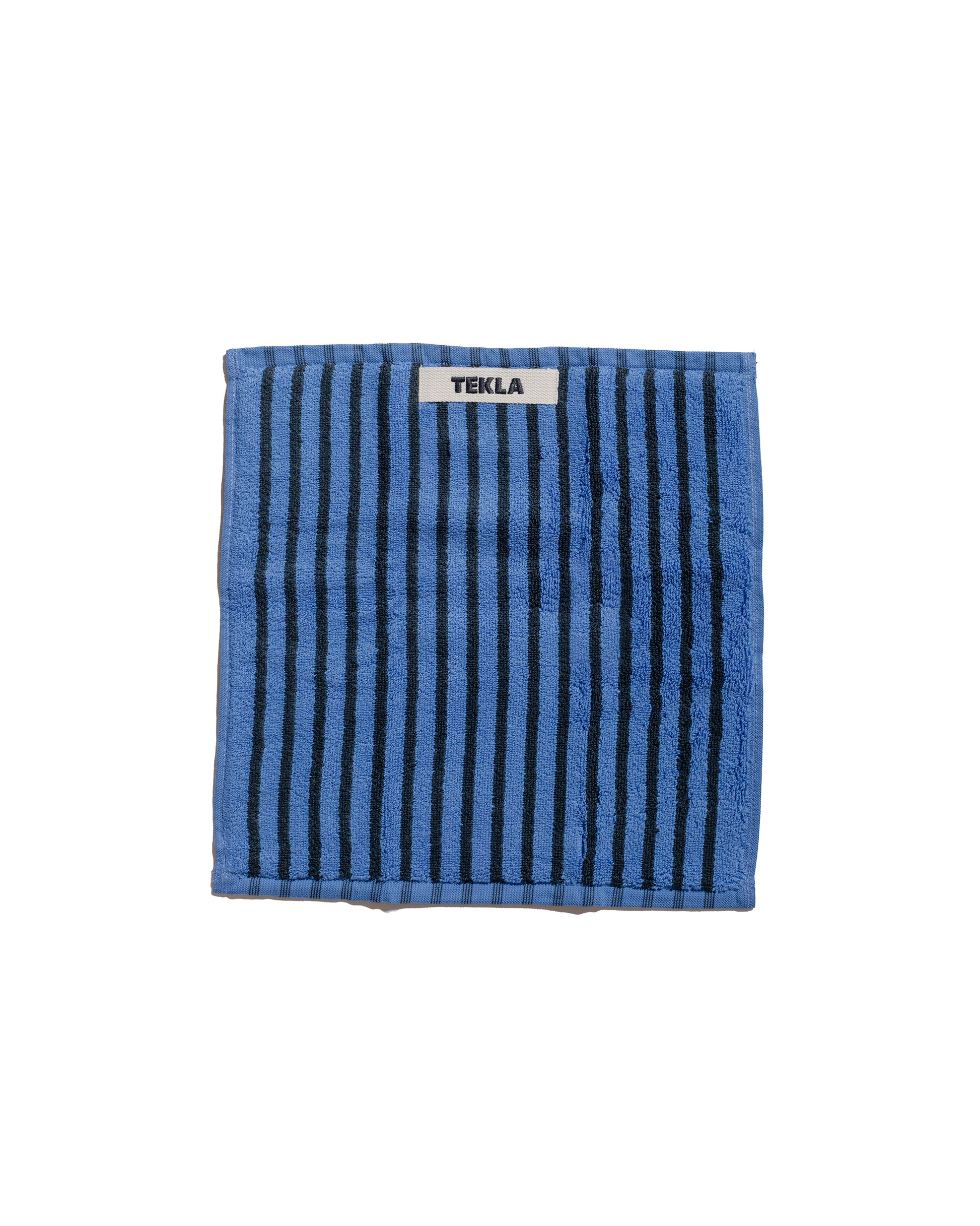 Tekla Terry Washcloth Blue & Black