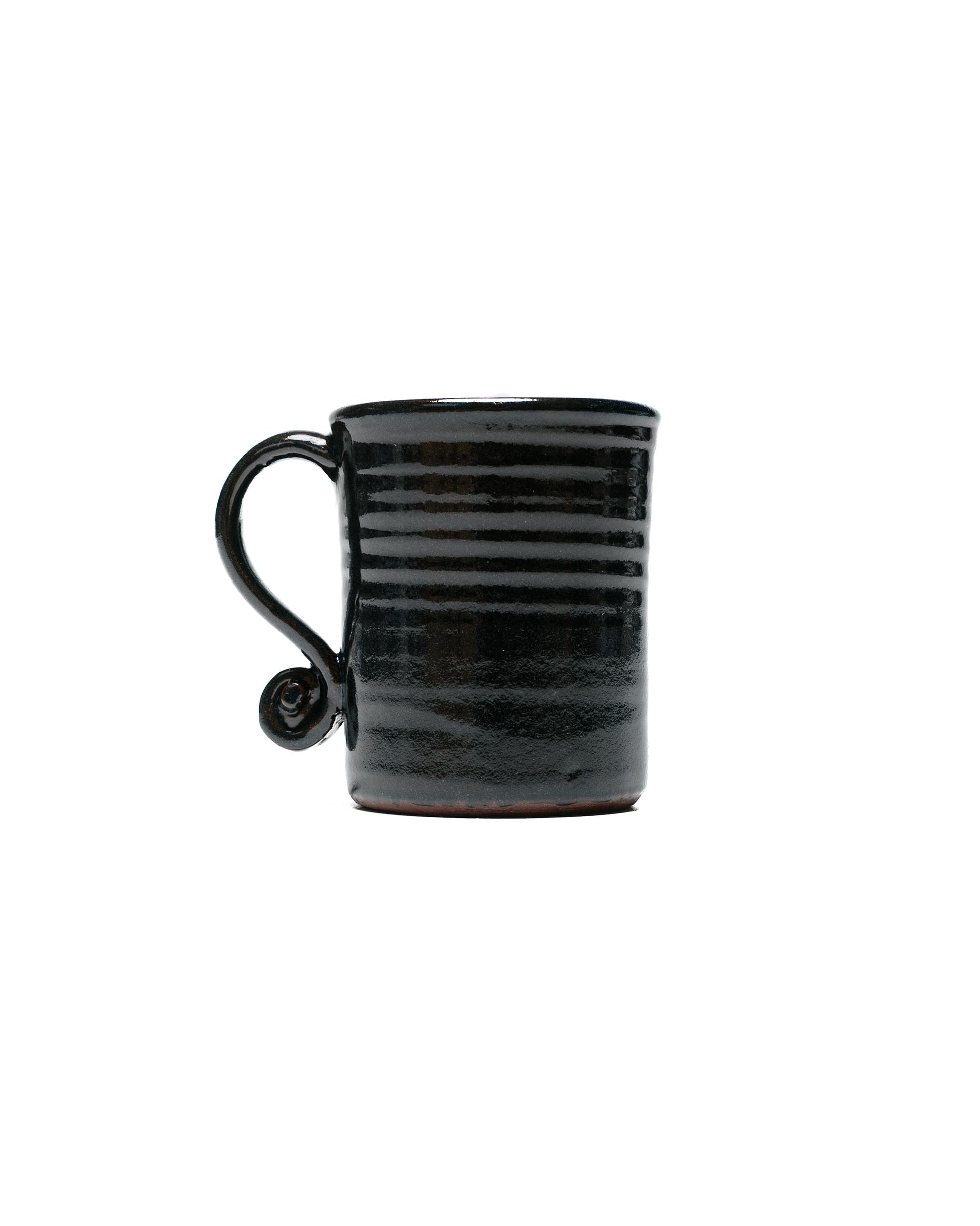 lost & found Tender Tender Fiddlehead Mug Red Clay Chocolate Brown Glazed