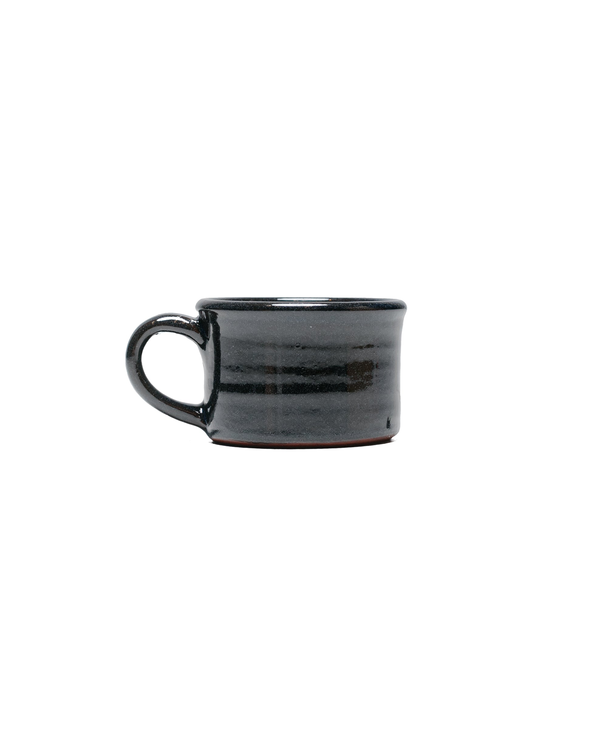 lost & found Tender Tender Half Height Coffee Mug Red Clay Blue Glaze