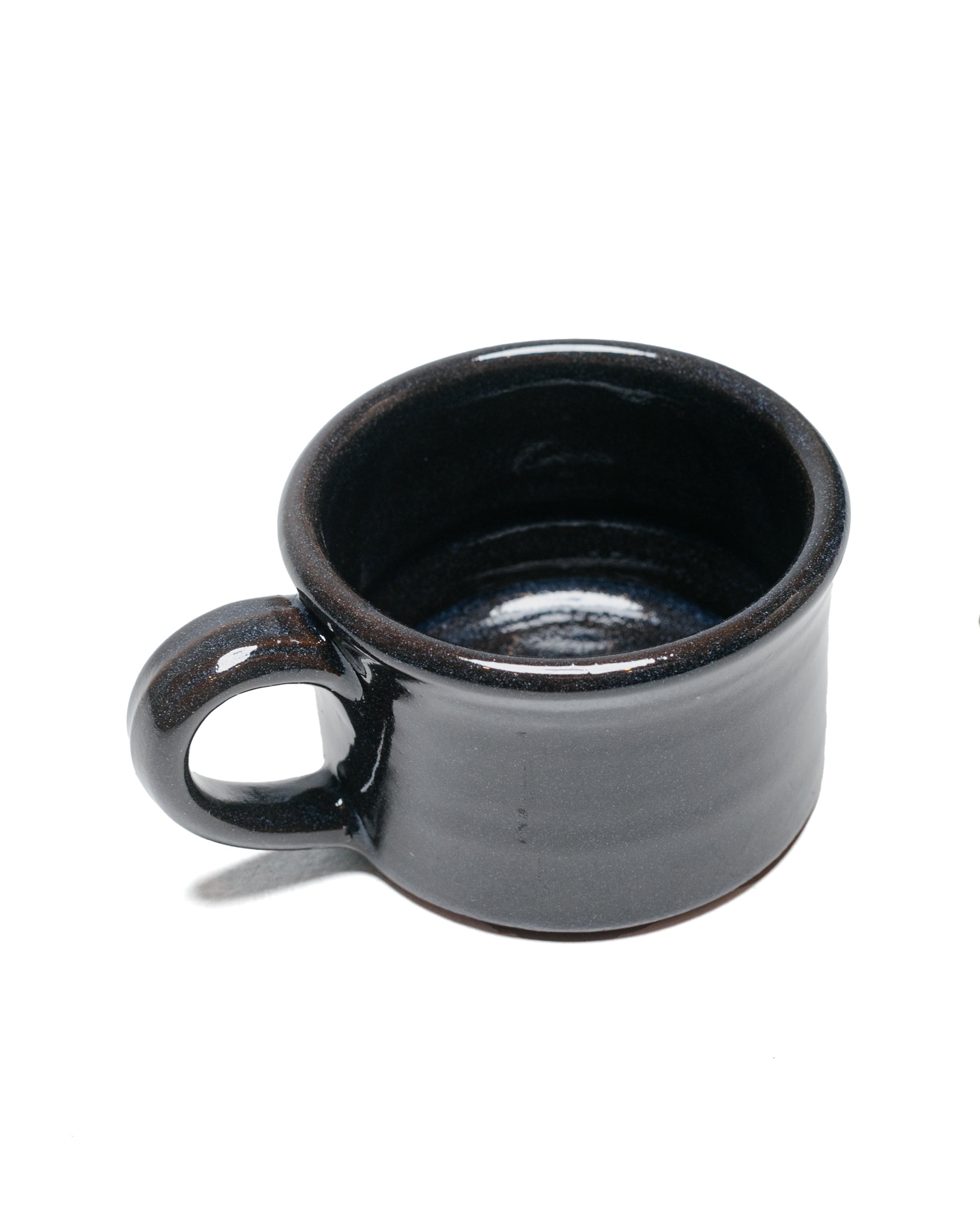 lost & found Tender Tender Half Height Coffee Mug Red Clay Blue Glaze