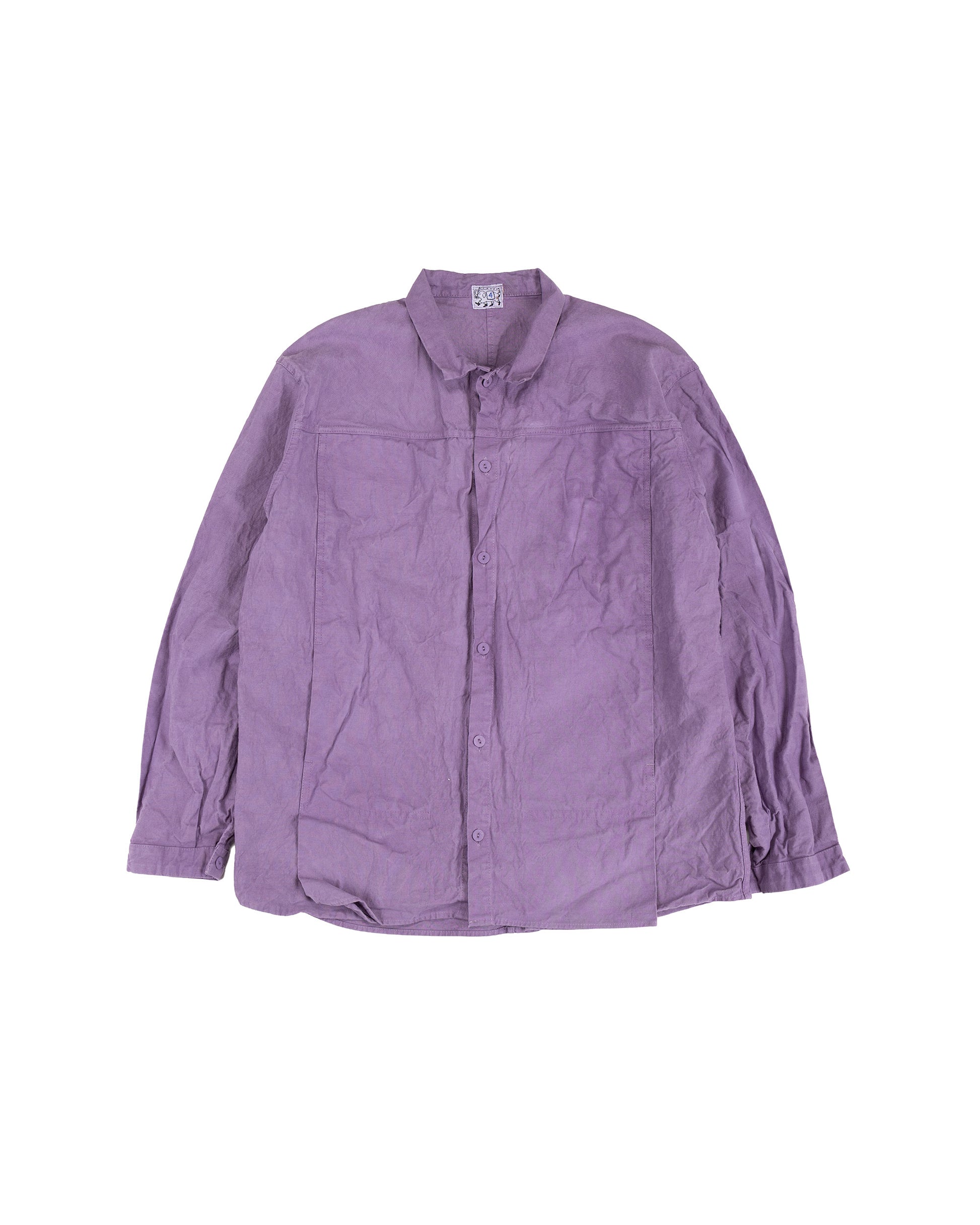 lost & found Tender Tender Type 401 Pleat Pocket Shirt Cotton Drop Cloth Purple Logwood