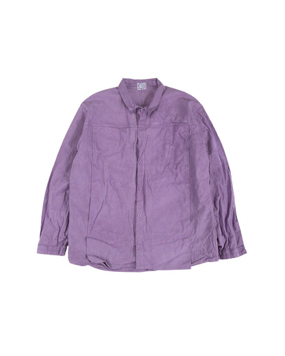 lost & found Tender Tender Type 401 Pleat Pocket Shirt Cotton Drop Cloth Purple Logwood