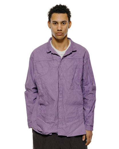 lost & found Tender Tender Type 401 Pleat Pocket Shirt Cotton Drop Cloth Purple Logwood
