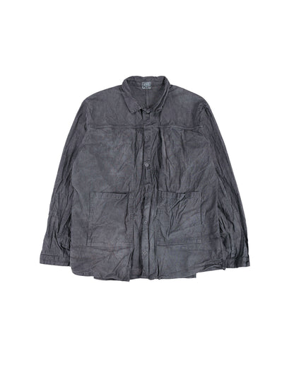 lost & found Tender Tender Type 402 Two Birds Shirt Cotton Drop Cloth Grey Logwood