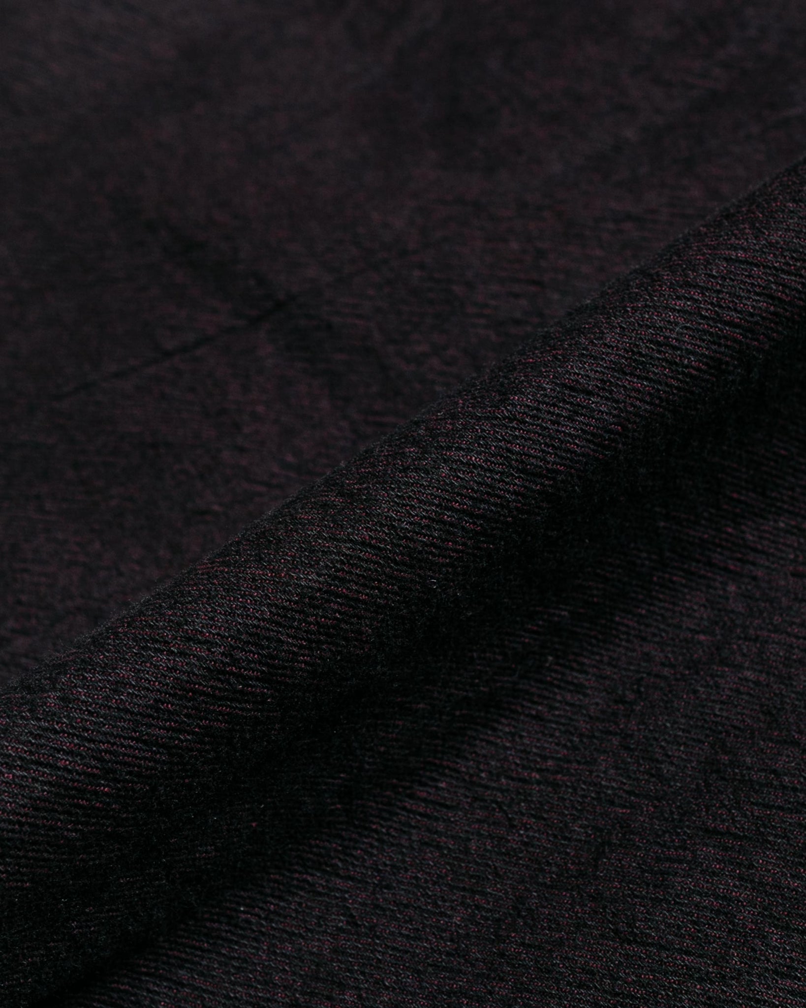 Tender Type 416 Short Sleeve Three Pocket Square Tail Shirt Indigo Cotton Twill Hadal Purple fabric