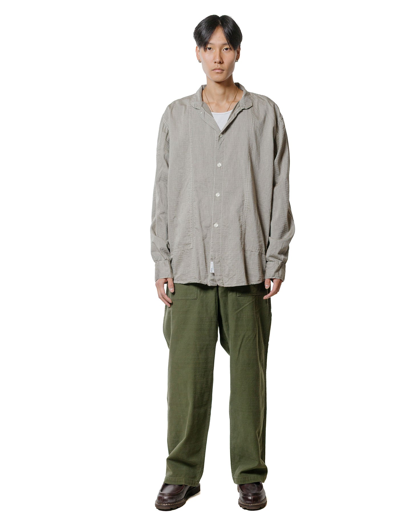 lost & found Tender Tender Type 439 Stole Pocket Butterfly Shirt Thunderbolt Cotton Cambric Rinsed