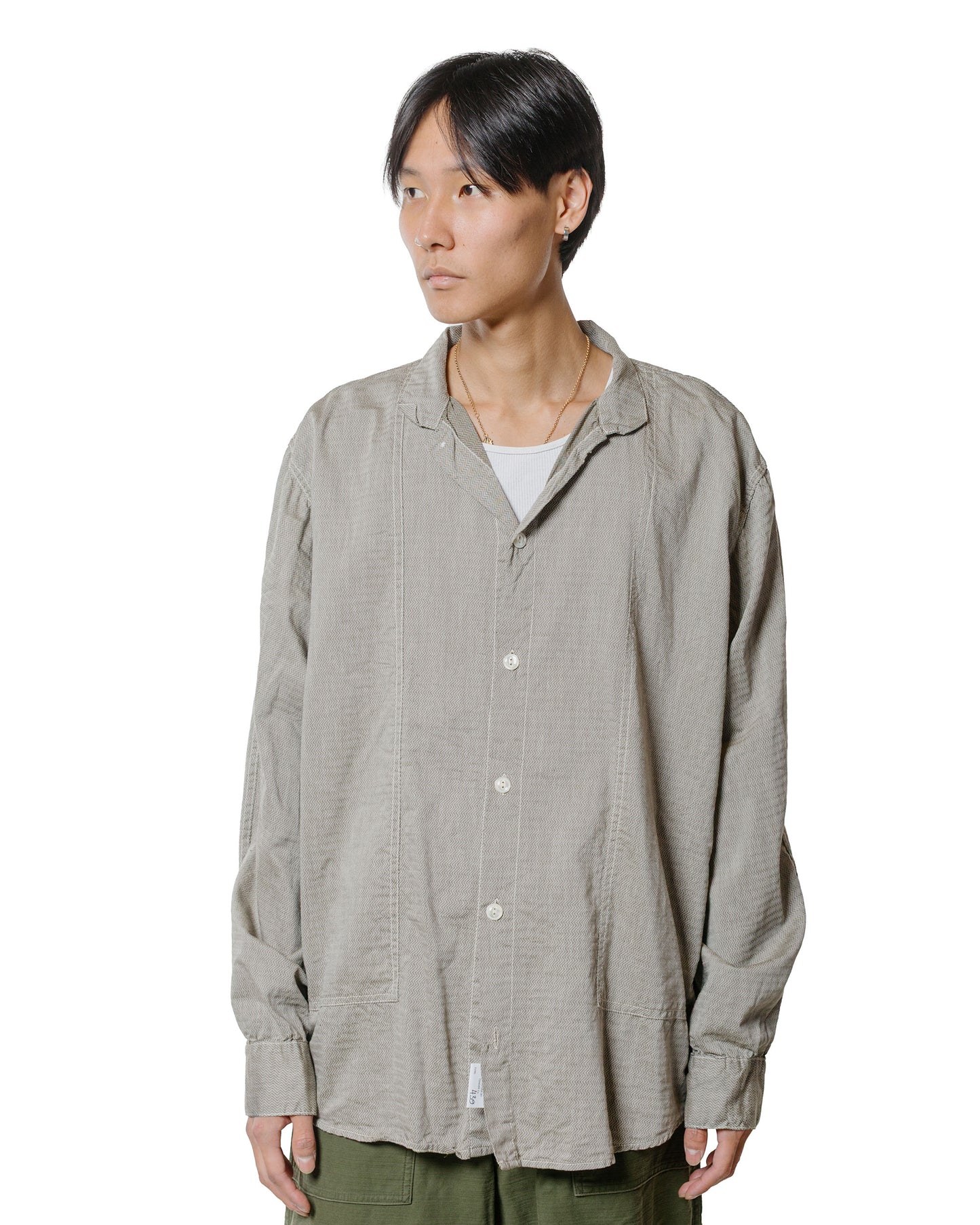lost & found Tender Tender Type 439 Stole Pocket Butterfly Shirt Thunderbolt Cotton Cambric Rinsed