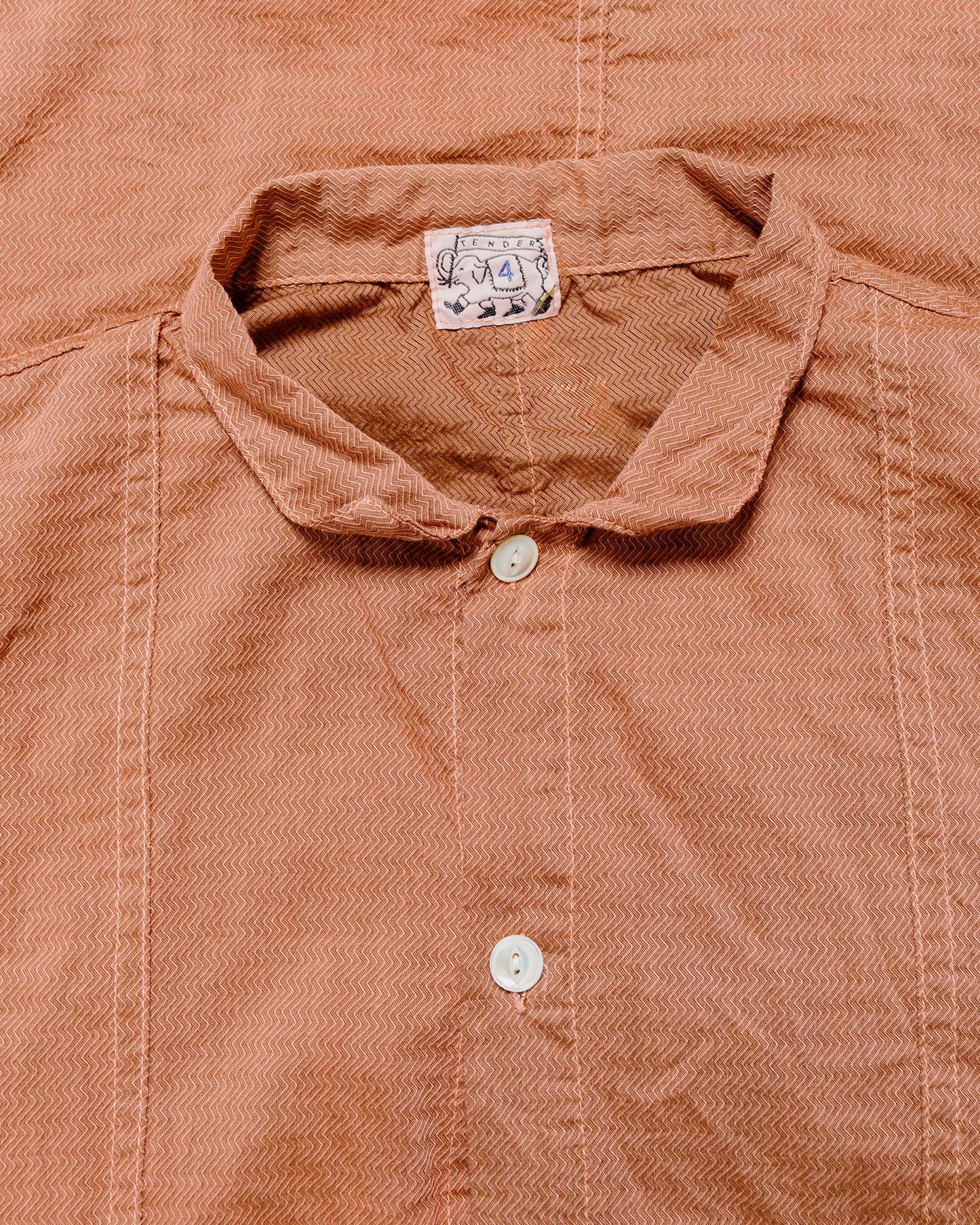 lost & found Tender Tender Type 439 Stole Pocket Butterfly Shirt Thunderbolt Cotton Cambric Turkey Red Dyed