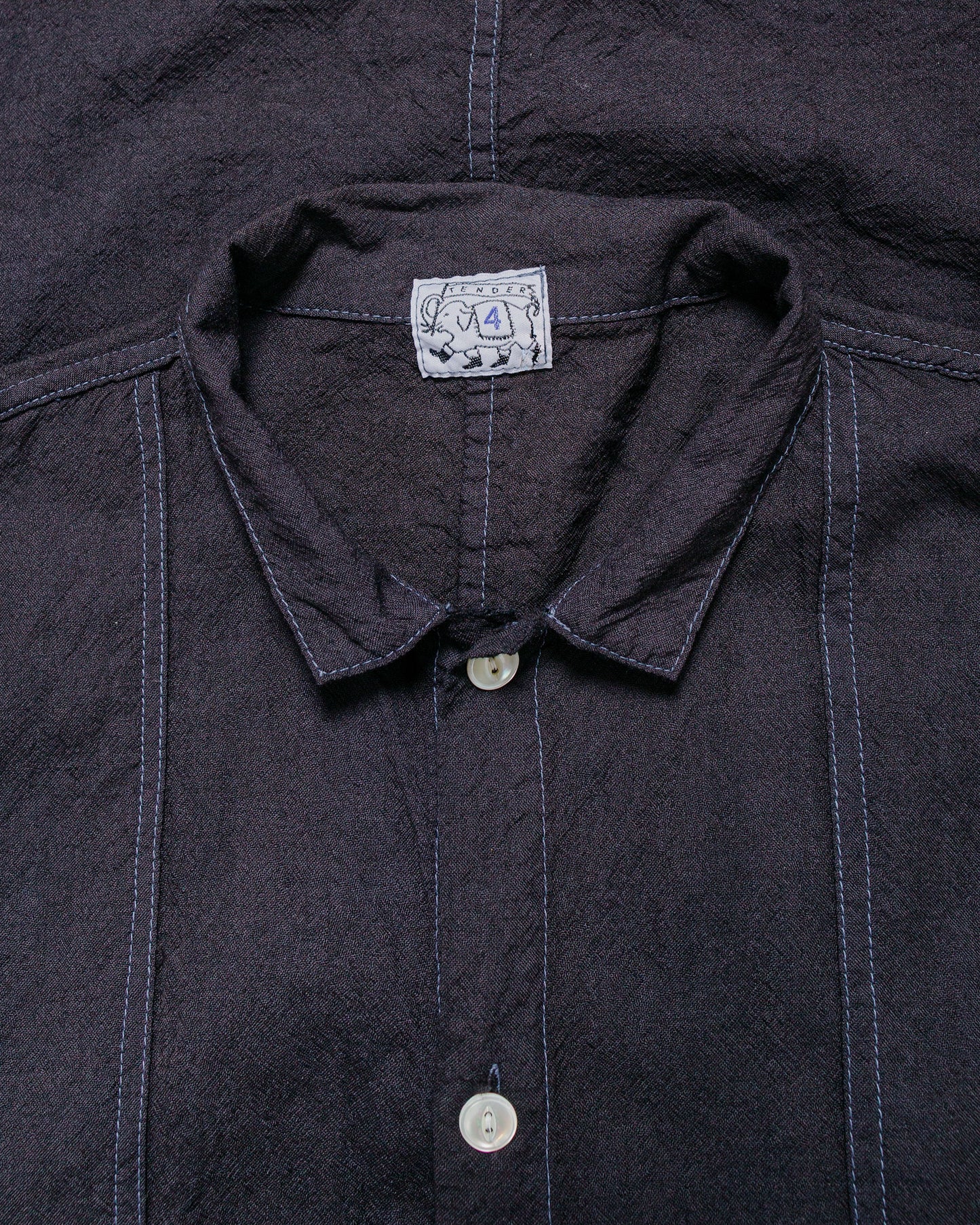 lost & found Tender Tender Type 439 Stole Pocket Butterfly Shirt Wool Calico Black Hole