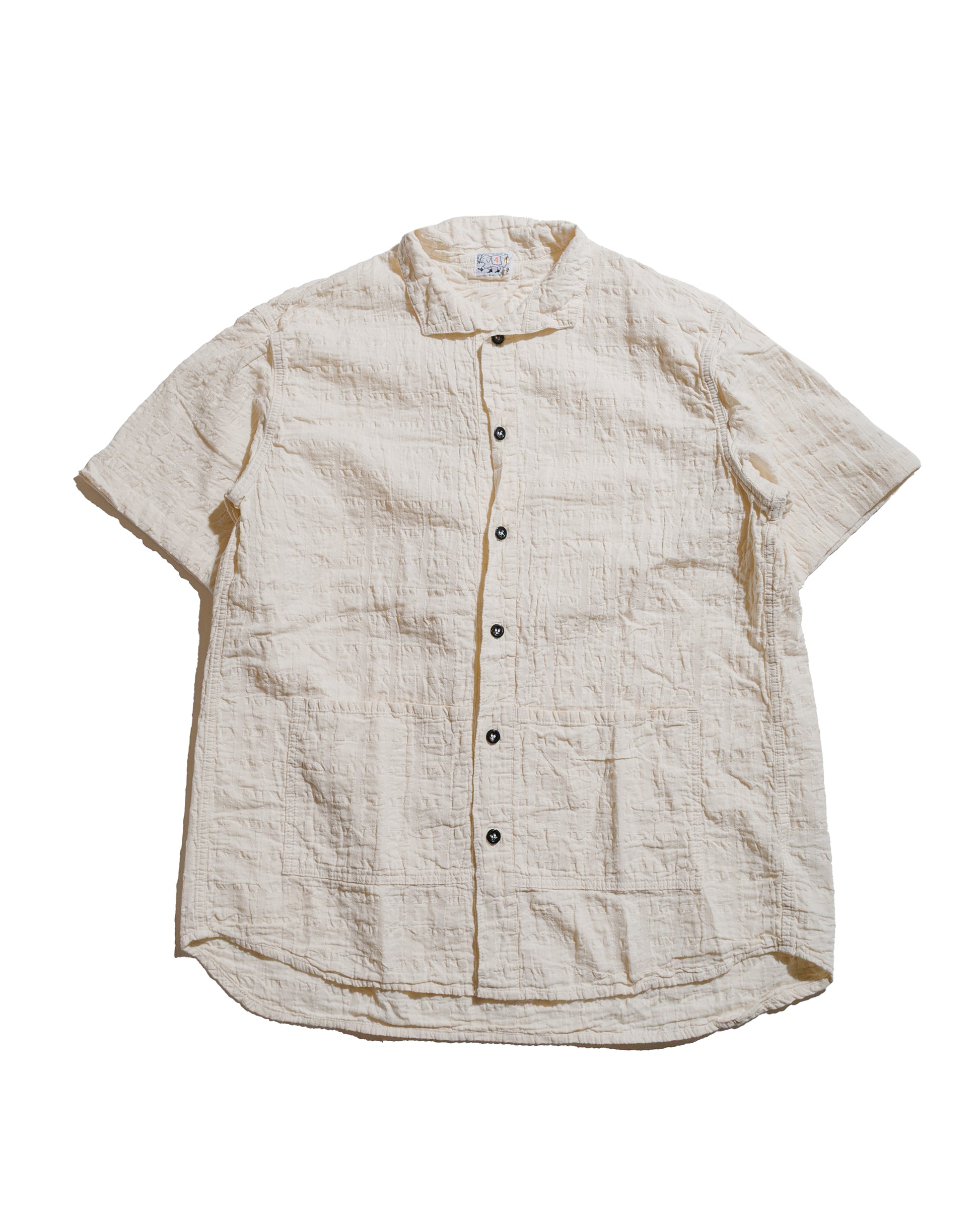 lost & found Tender Tender Type 469 Short Sleeve Flipped Collar Shirt Airbag Cambric Rinsed