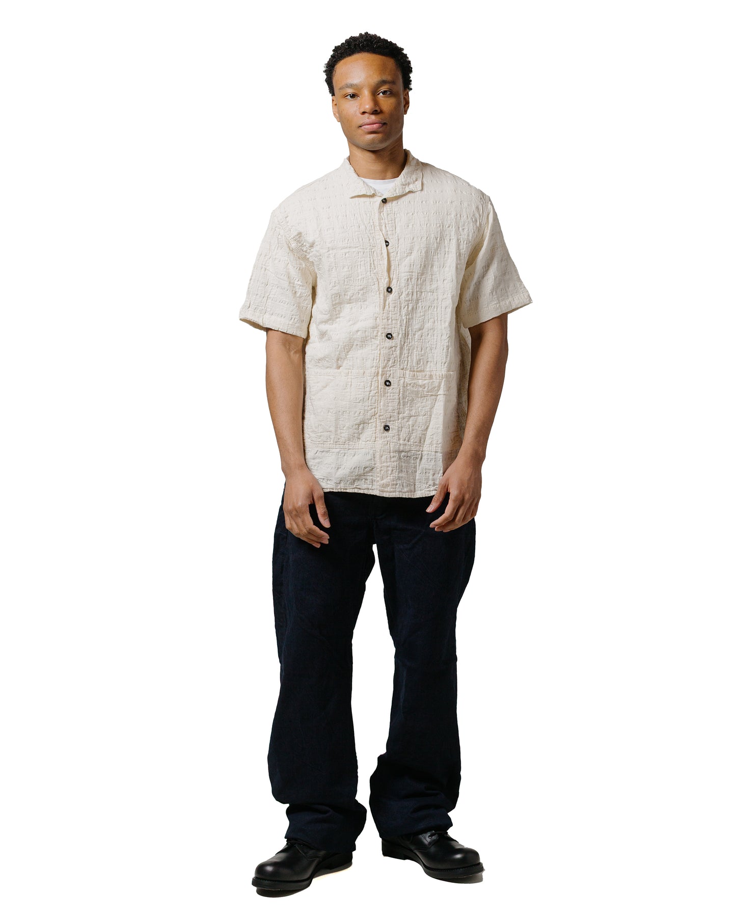 lost & found Tender Tender Type 469 Short Sleeve Flipped Collar Shirt Airbag Cambric Rinsed