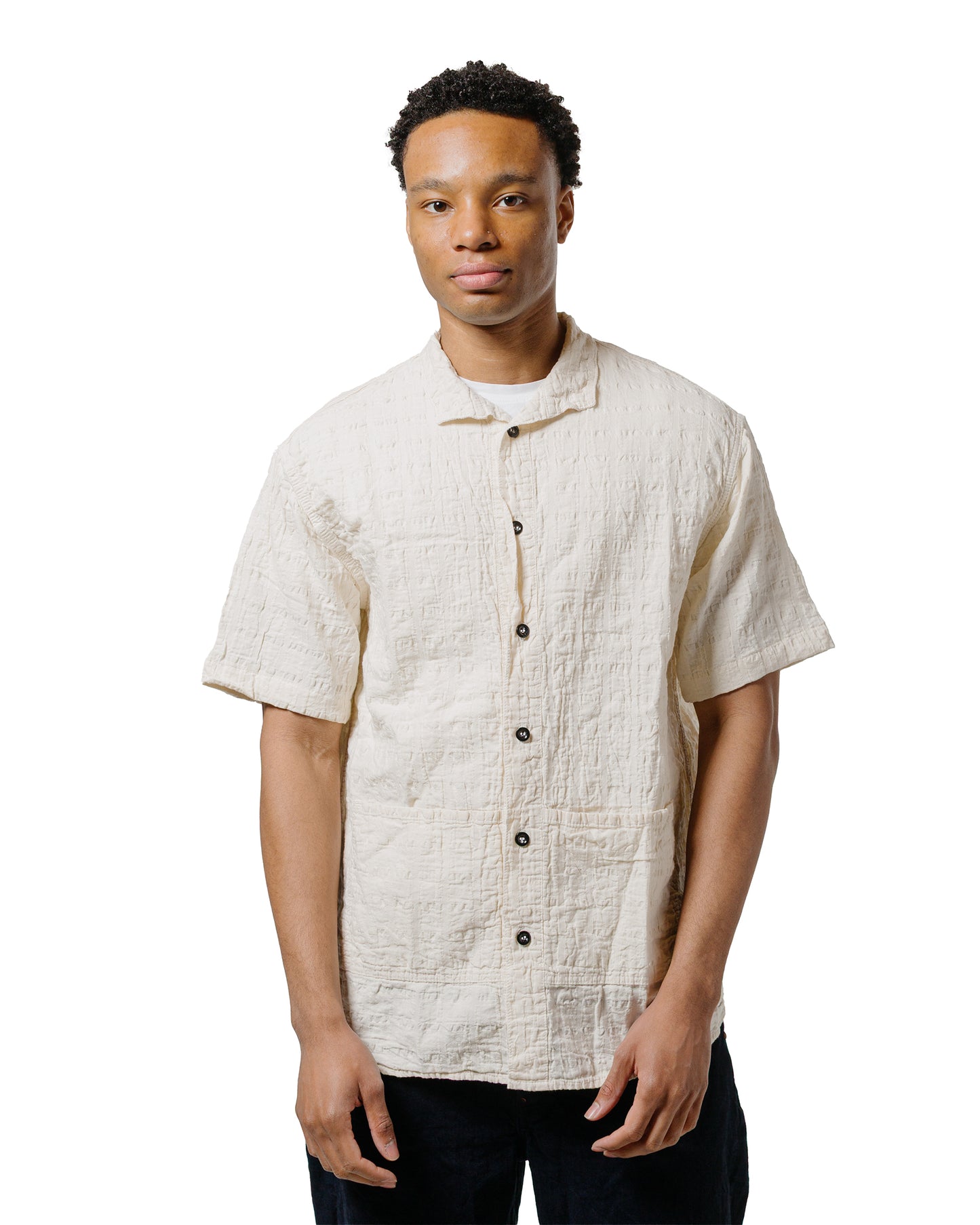 lost & found Tender Tender Type 469 Short Sleeve Flipped Collar Shirt Airbag Cambric Rinsed