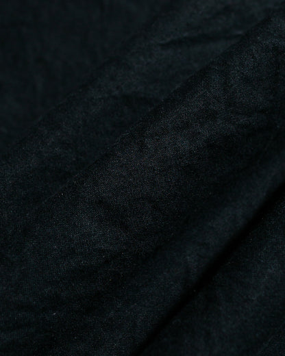 lost & found Tender Tender Type 469 Short Sleeve Flipped Collar Shirt Black Cotton Panama Rinsed