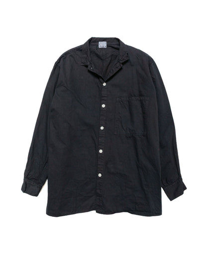 lost & found Tender Tender Type 471 Plastron Shirt Clean Cotton Drill Black Hole