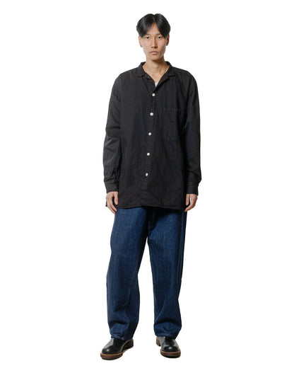 lost & found Tender Tender Type 471 Plastron Shirt Clean Cotton Drill Black Hole
