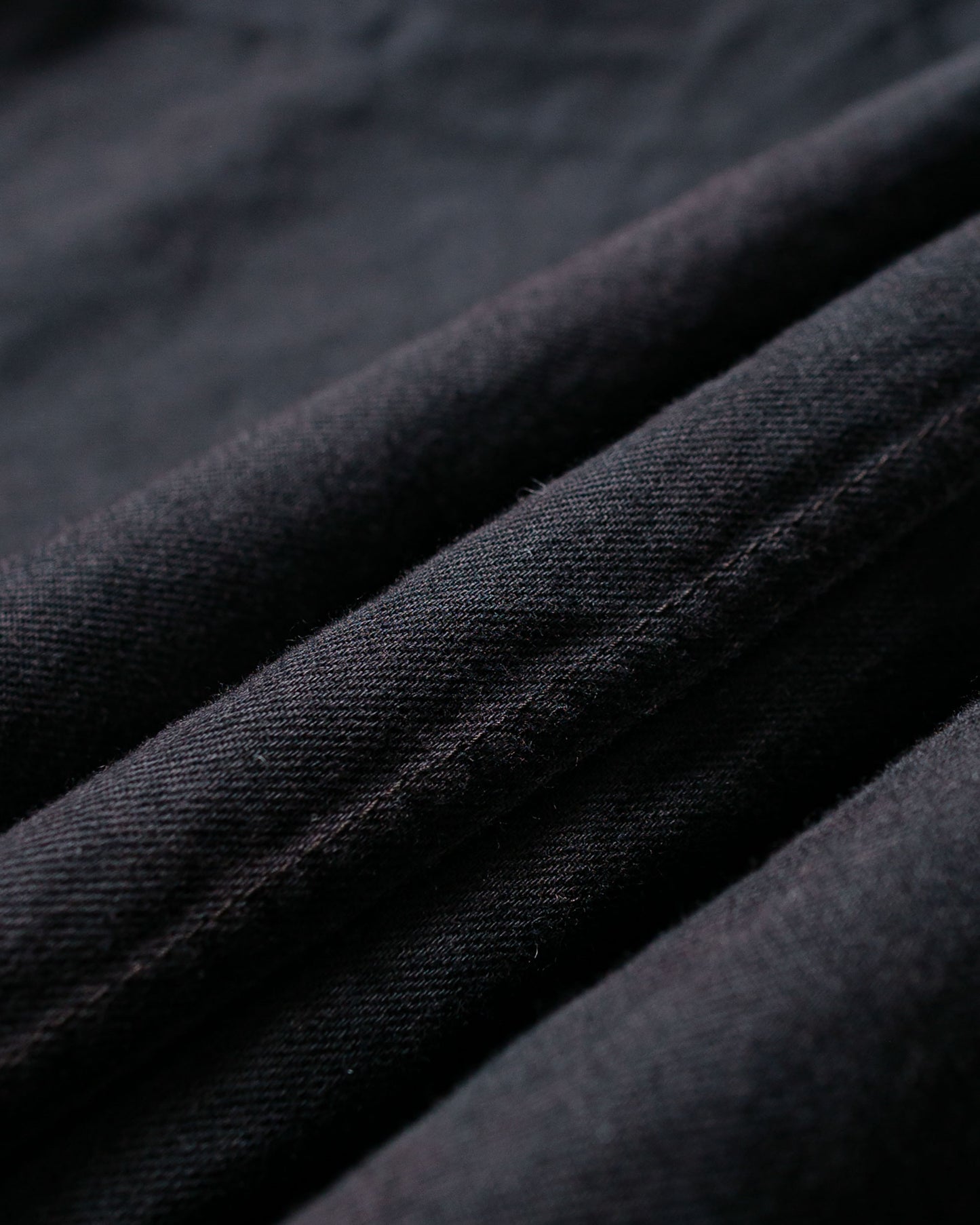 lost & found Tender Tender Type 471 Plastron Shirt Clean Cotton Drill Black Hole