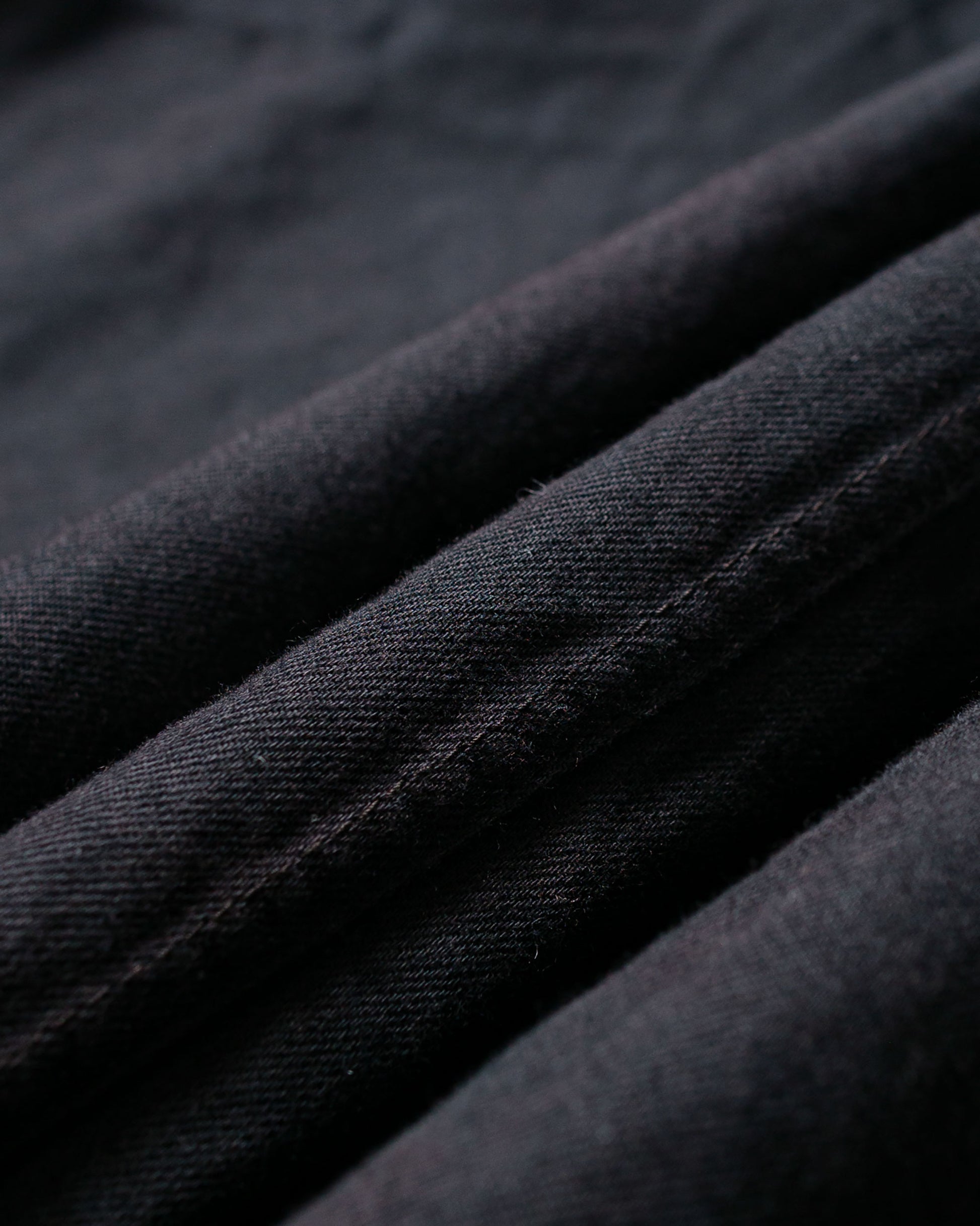 lost & found Tender Tender Type 471 Plastron Shirt Clean Cotton Drill Black Hole