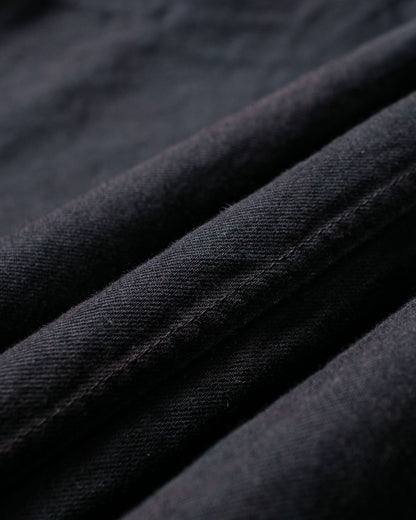lost & found Tender Tender Type 471 Plastron Shirt Clean Cotton Drill Black Hole