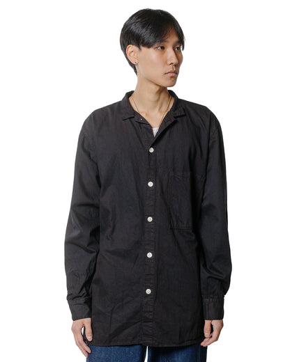 lost & found Tender Tender Type 471 Plastron Shirt Clean Cotton Drill Black Hole