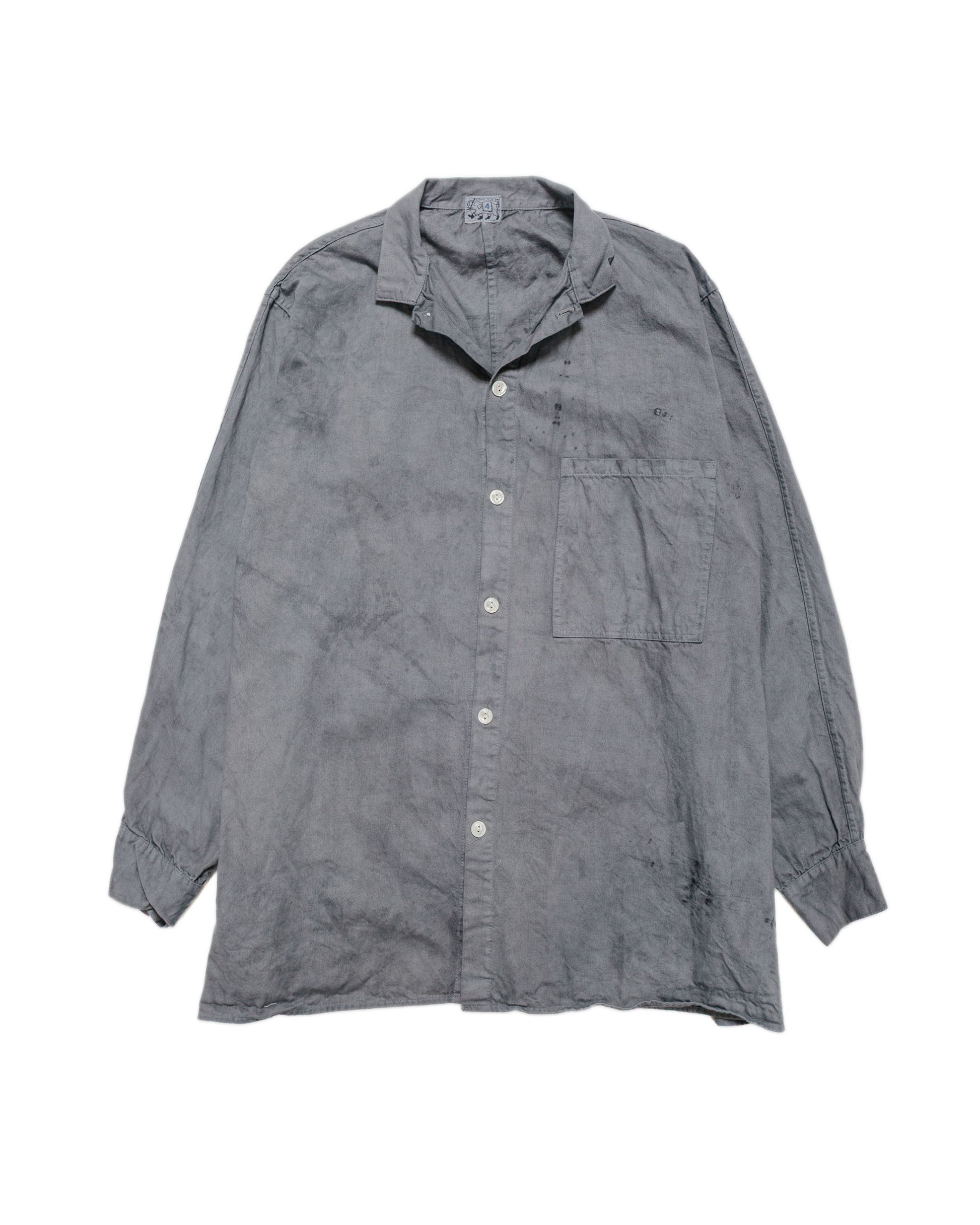lost & found Tender Tender Type 471 Plastron Shirt Clean Cotton Drill Chestnut Dyed