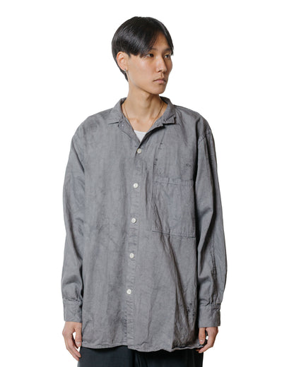 lost & found Tender Tender Type 471 Plastron Shirt Clean Cotton Drill Chestnut Dyed