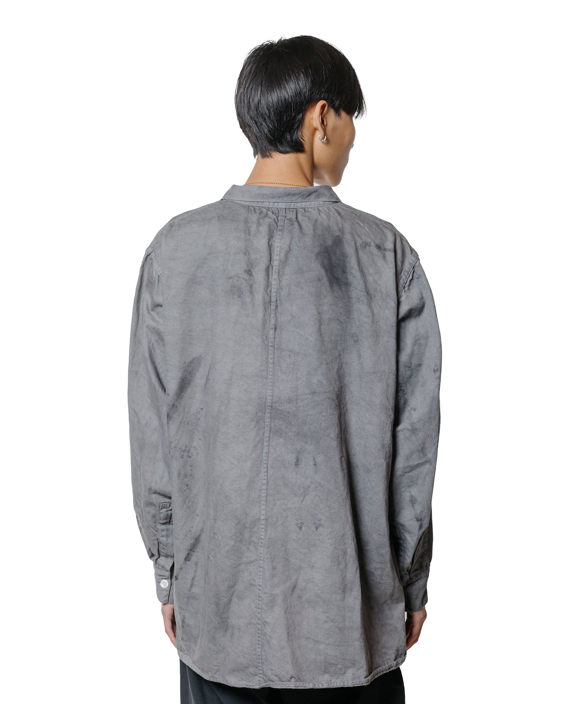 lost & found Tender Tender Type 471 Plastron Shirt Clean Cotton Drill Chestnut Dyed