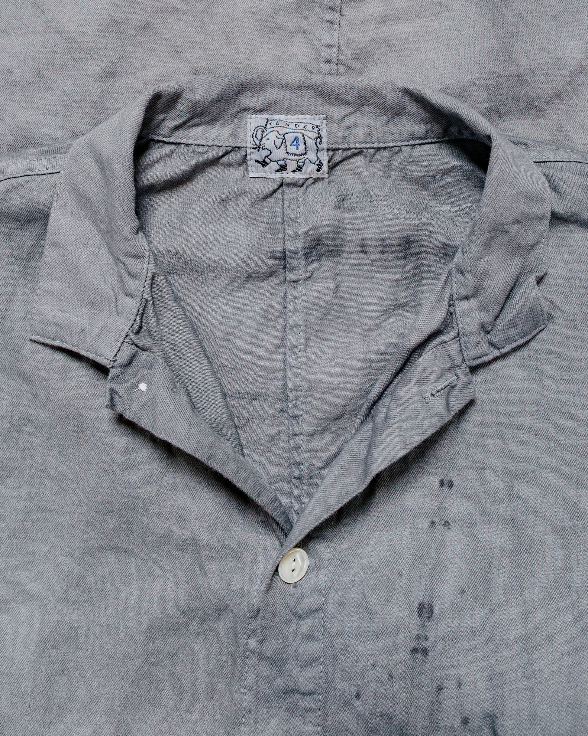 lost & found Tender Tender Type 471 Plastron Shirt Clean Cotton Drill Chestnut Dyed