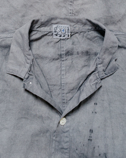 lost & found Tender Tender Type 471 Plastron Shirt Clean Cotton Drill Chestnut Dyed