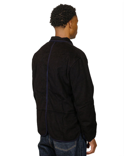 lost & found Tender Tender Type 942 Lobster Tail Jacket Black Wool Baize Hadal Blue