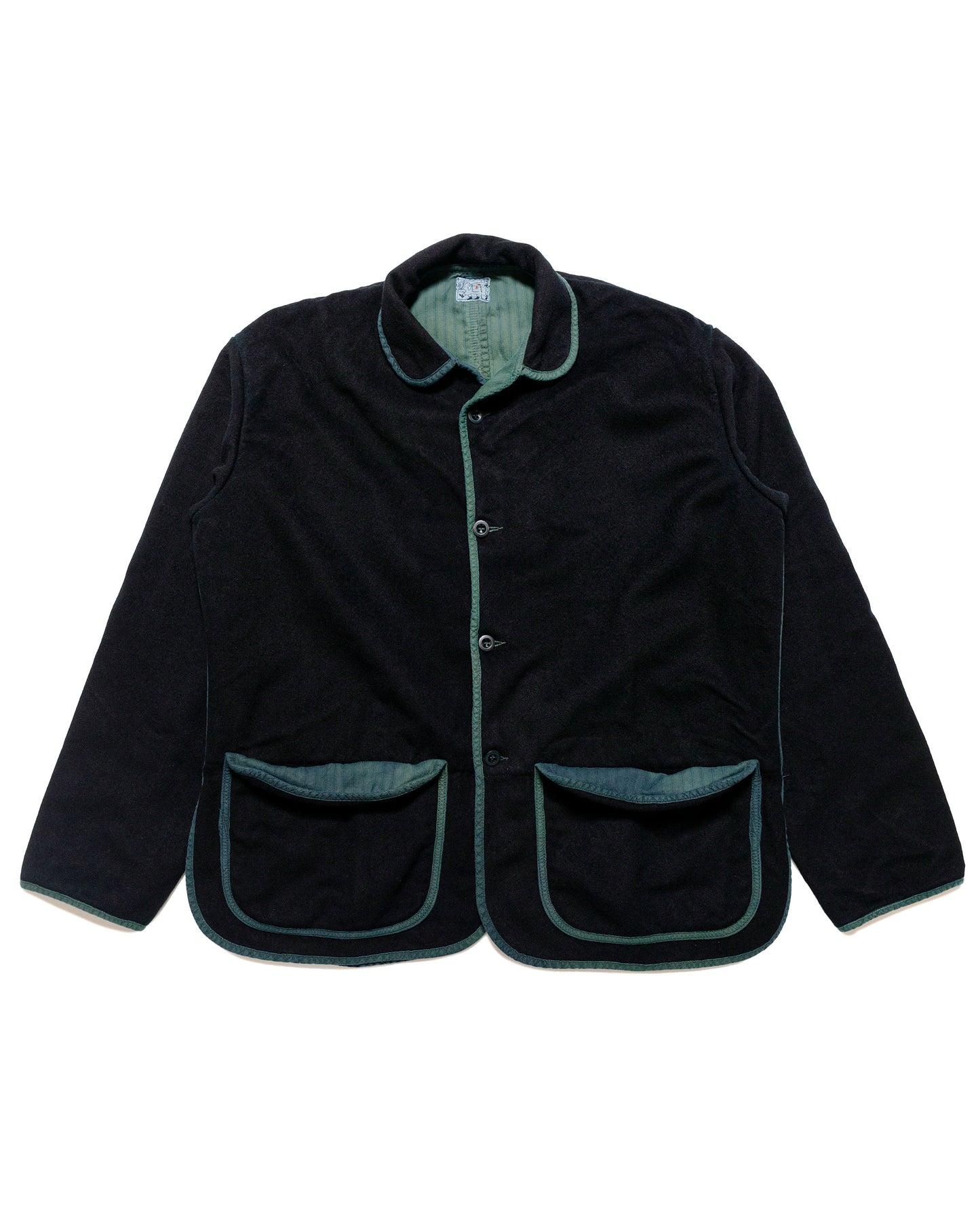 lost & found Tender Tender Type 942 Lobster Tail Jacket Green Wool Baize Hadal Blue