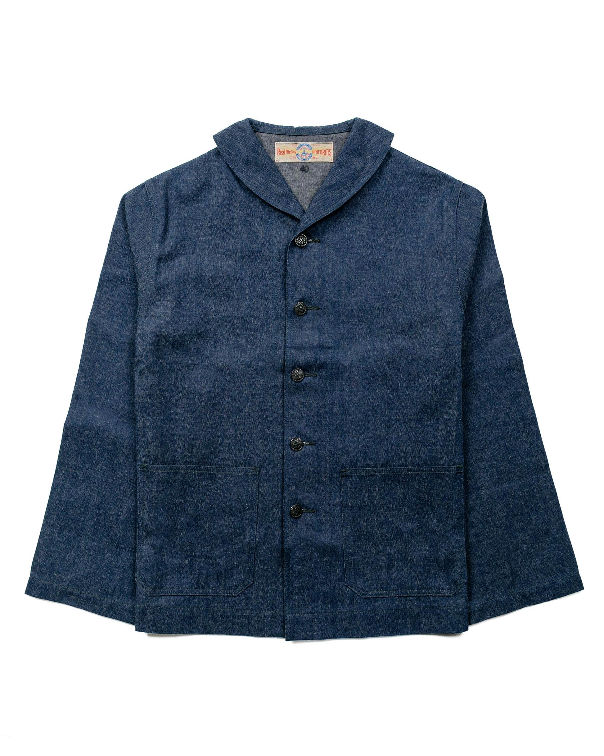 lost & found The Real McCoy's The Real McCoy's MJ23012 U.S. Navy Denim Dungaree Jumper Indigo