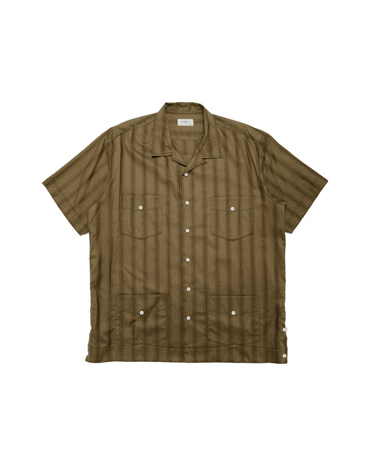 The Real McCoy's MS26007 Joe McCoy Cuban Shirt S/S Olive
