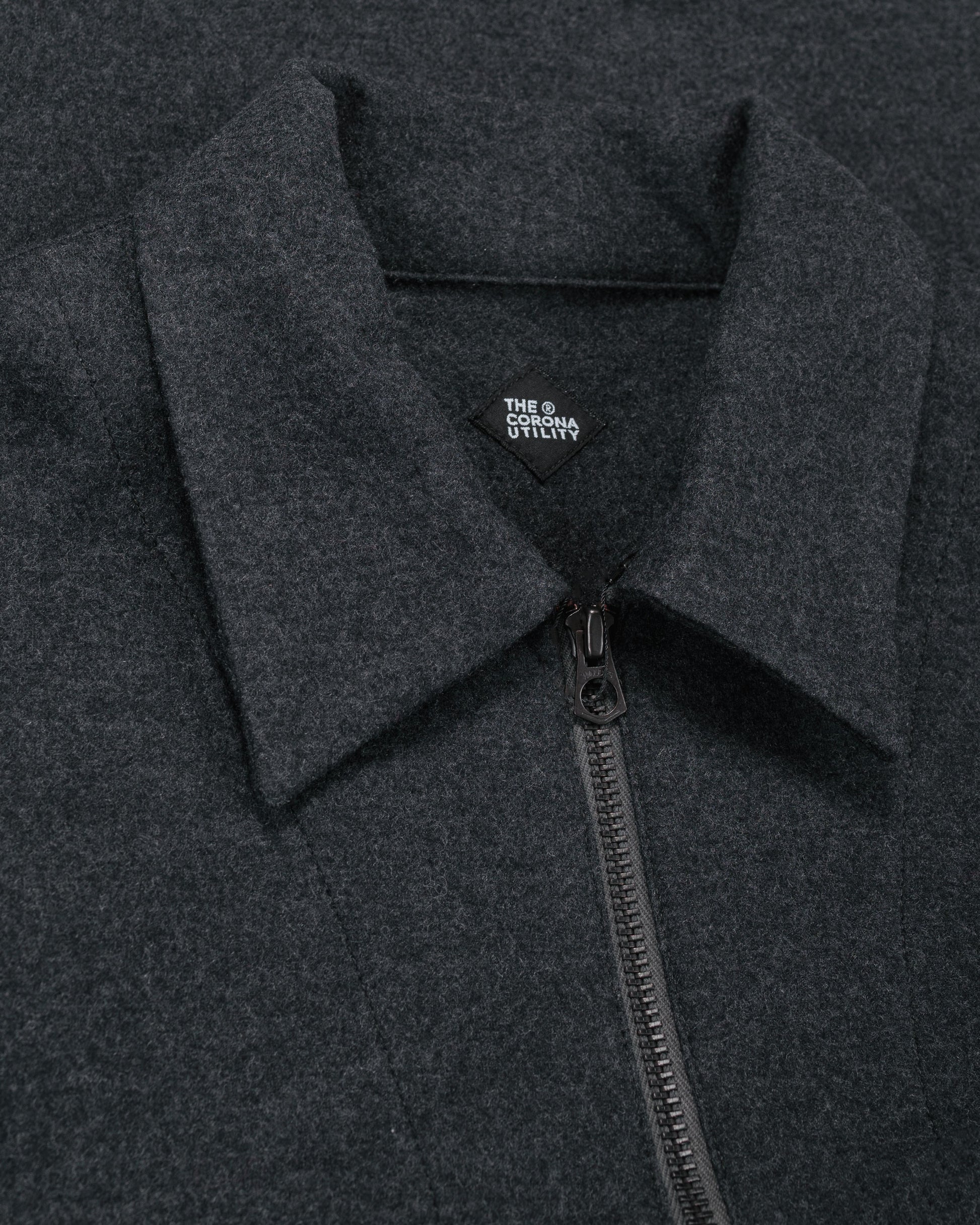 lost & found The Corona Utility The Corona Utility CSJ006 Half Zip Sailor Jacket Charcoal