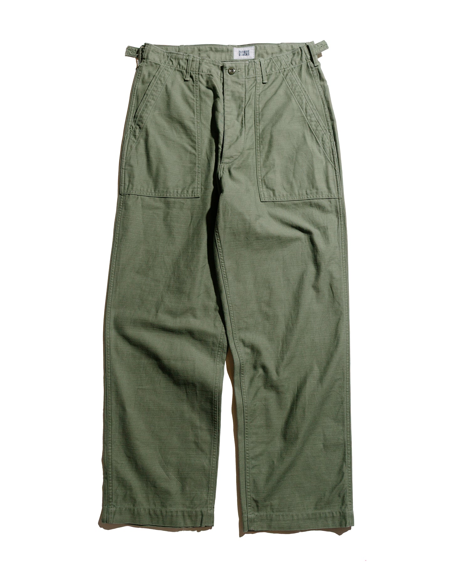 lost & found The Corona Utility The Corona Utility FP001-02 'Utility Slacks' Military Back Sateen Light OG w/ Bio-Wash