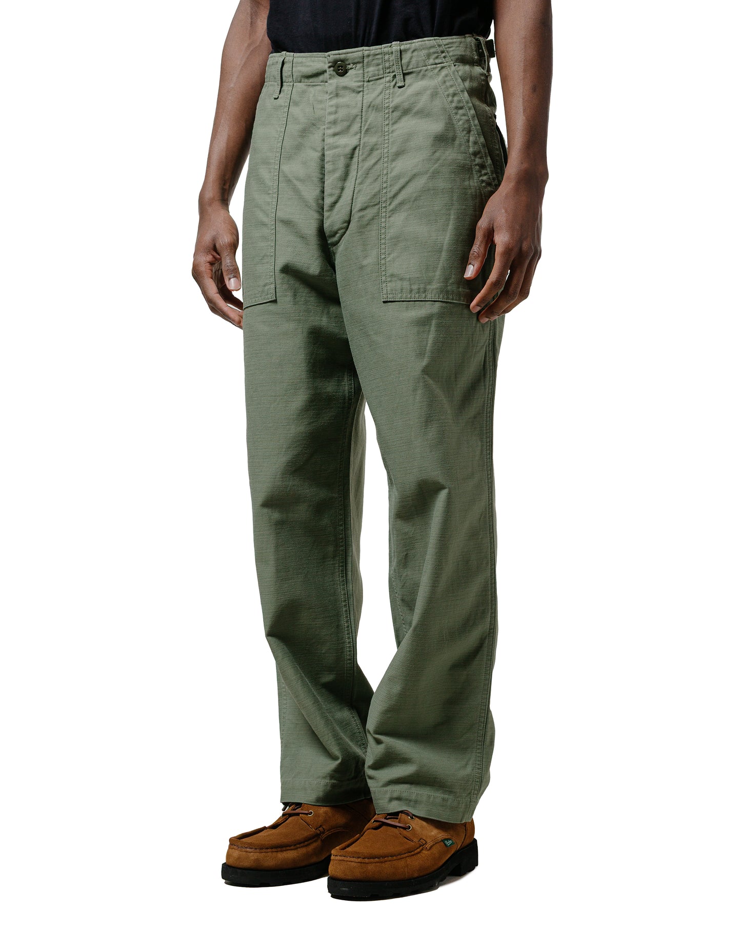 lost & found The Corona Utility The Corona Utility FP001-02 'Utility Slacks' Military Back Sateen Light OG w/ Bio-Wash