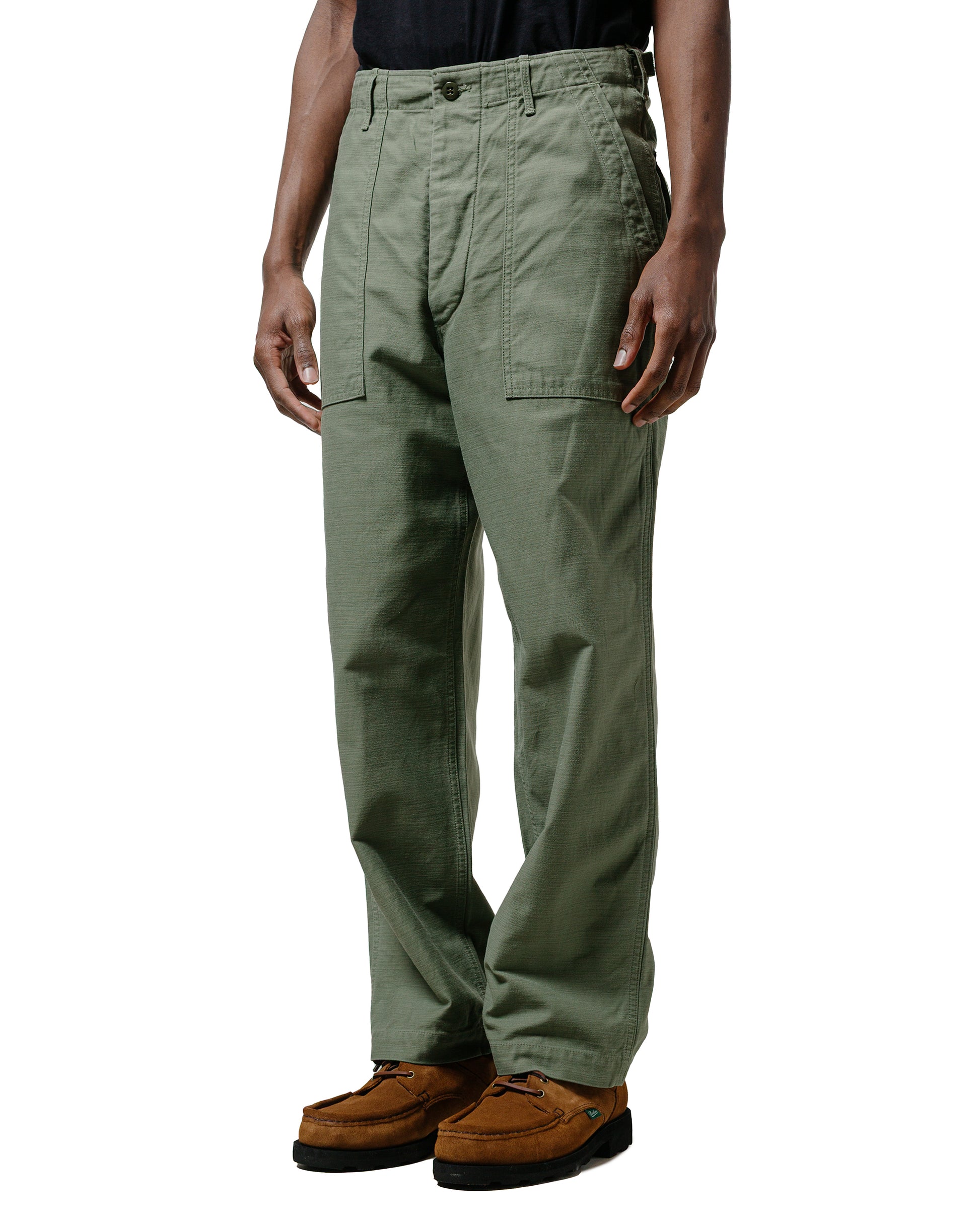 lost & found The Corona Utility The Corona Utility FP001-02 'Utility Slacks' Military Back Sateen Light OG w/ Bio-Wash
