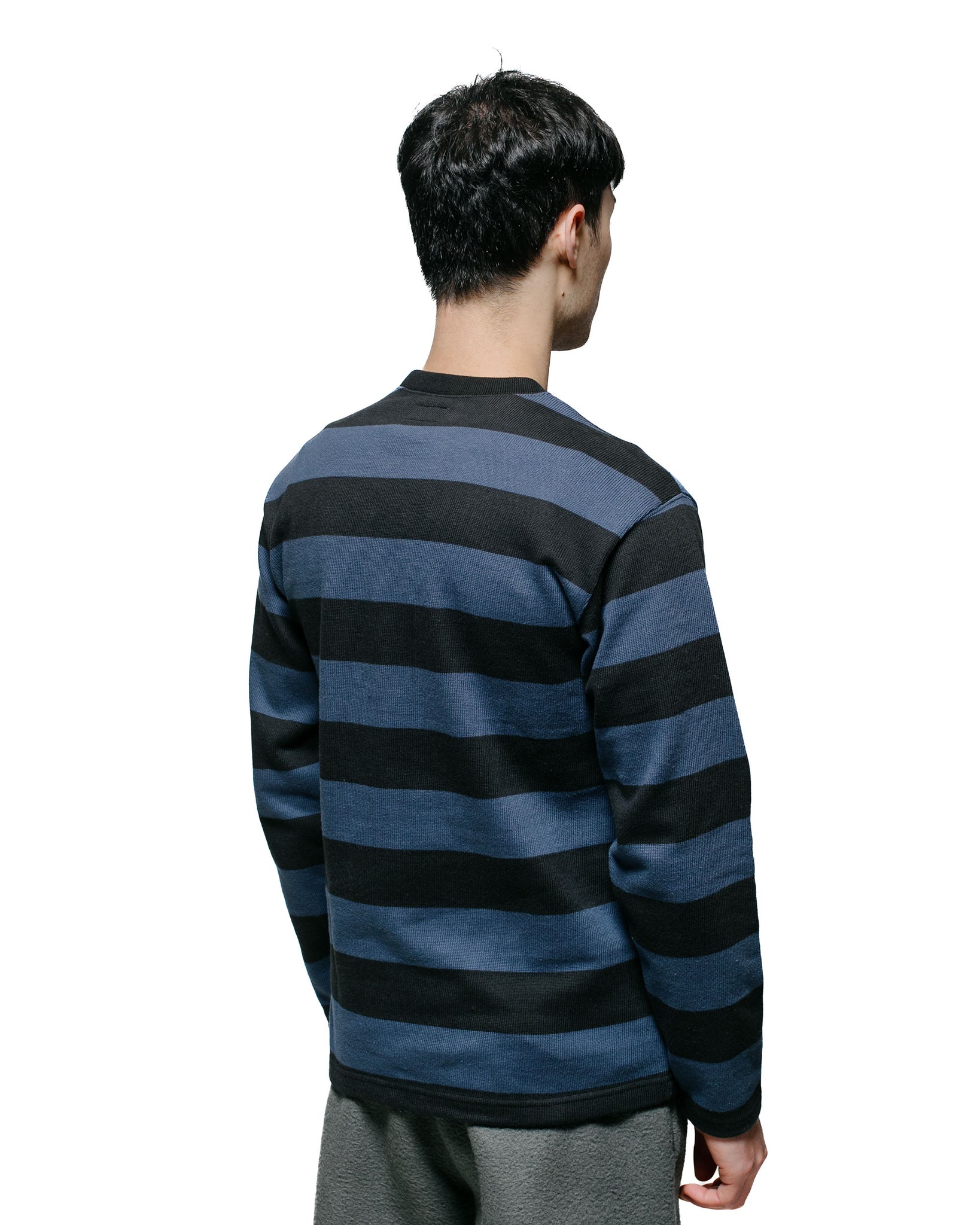 The Real McCoy's BC18104 Buco Stripe Racing Jersey BlackBlue model back