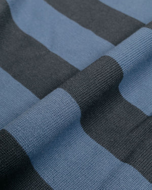The Real McCoy's BC18104 Buco Stripe Racing Jersey BlackBlue fabric