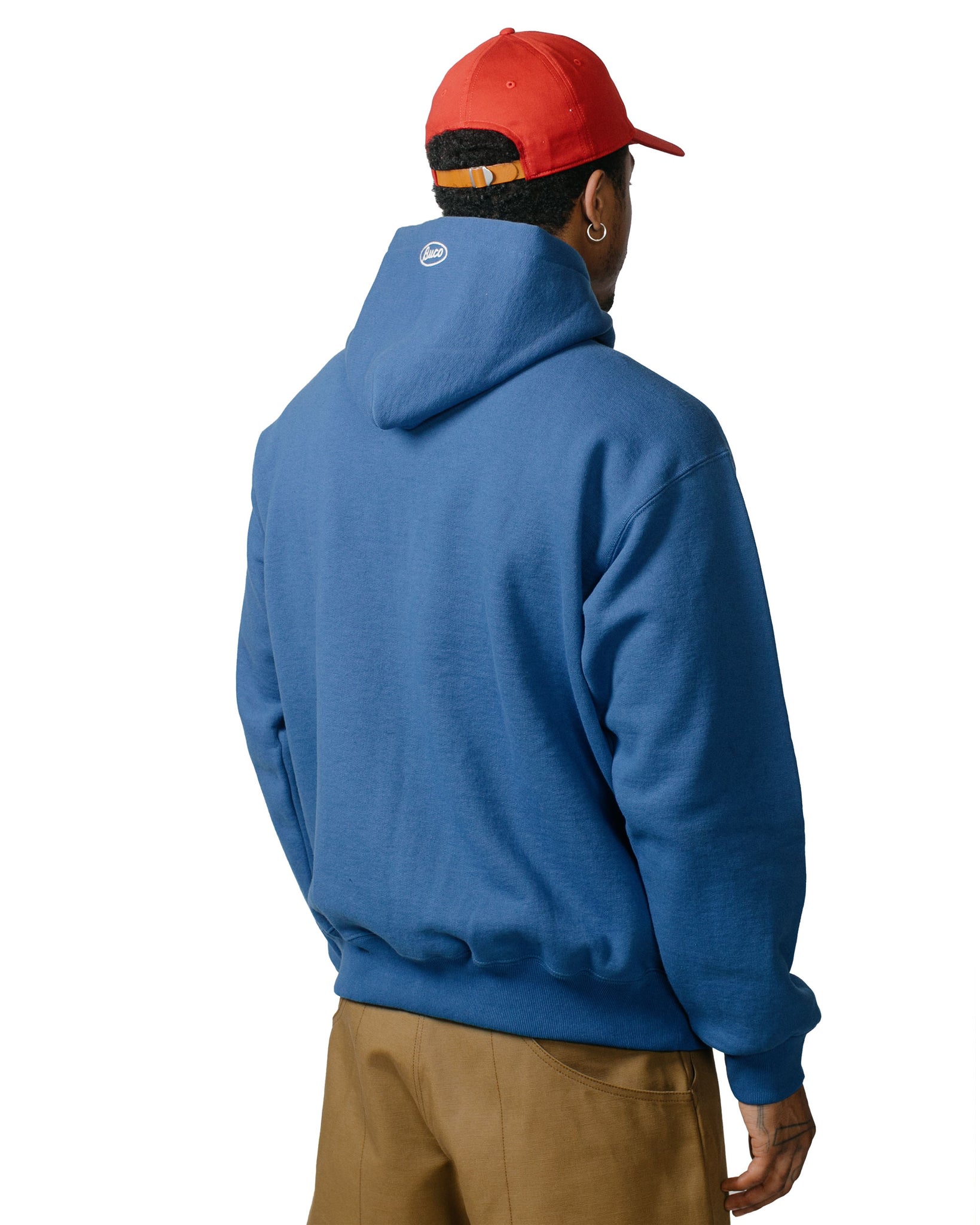 The Real McCoy's BC23101 Buco F/Z Parka Sweatshirt Royal Blue model back