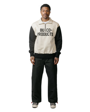 The Real McCoy's BC23104 Buco Half-Zip Motorcycle Jersey / Buco-Product White/Black model full