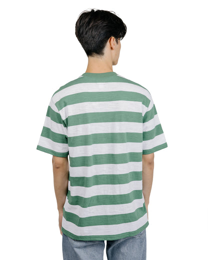 The Real McCoy's BC24002 Buco Stripe Tee SS WhiteGreen