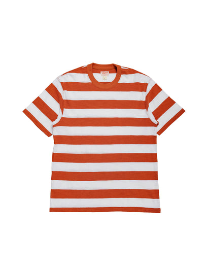 The Real McCoy's BC24002 Buco Stripe Tee SS WhiteRed