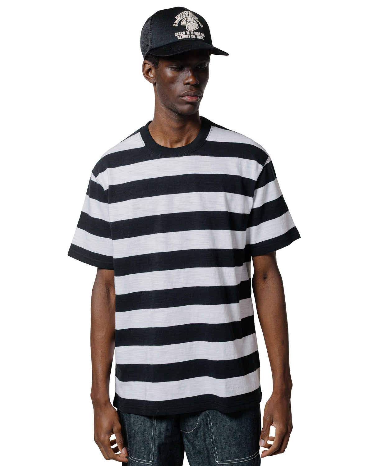 lost & found The Real McCoy's The Real McCoy's BC24002 Buco Stripe Tee S/S White