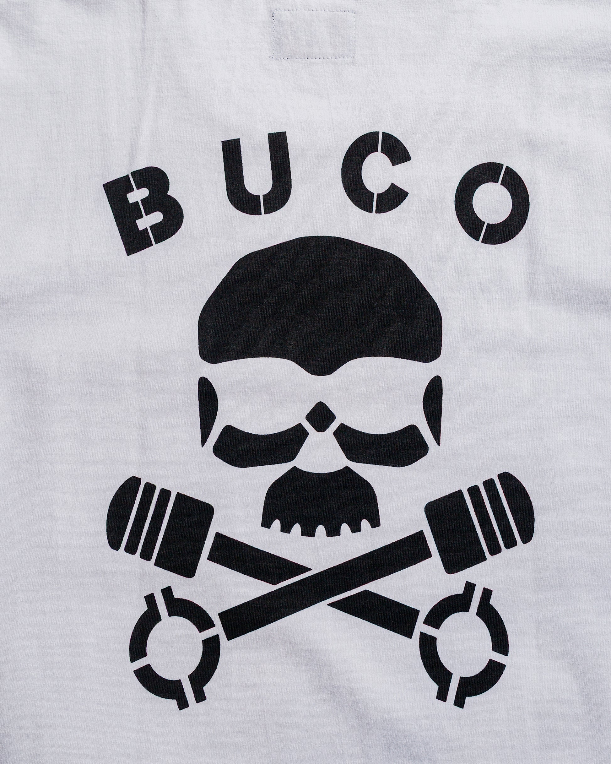 lost & found The Real McCoy's The Real McCoy's BC25003 Buco Tee / Skull Piston White