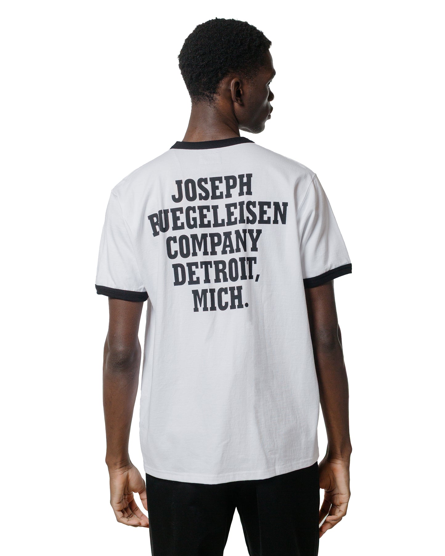 lost & found The Real McCoy's The Real McCoy's BC25004 Buco Tee / Flying Wheel White/Black