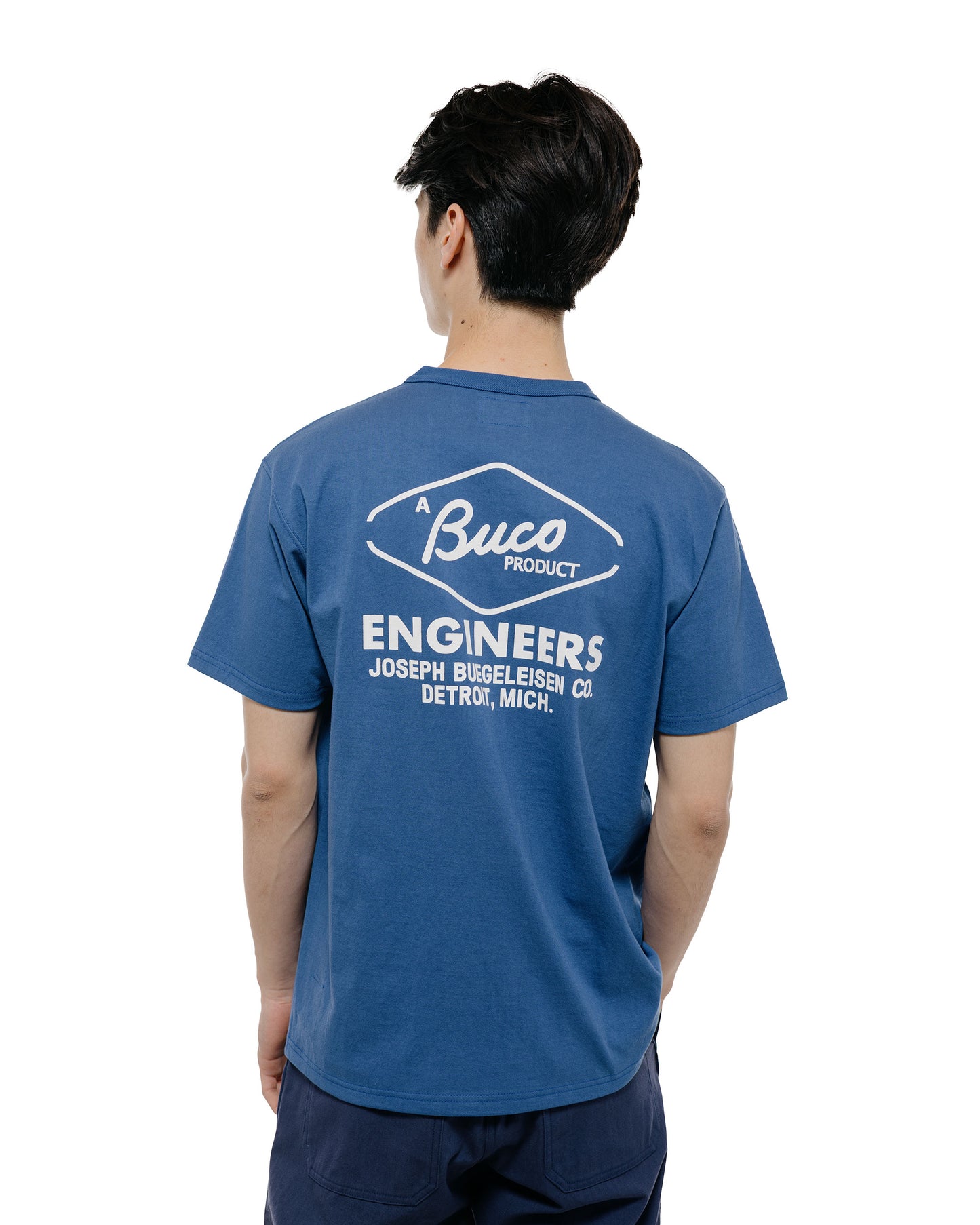 lost & found The Real McCoy's The Real McCoy's BC26001 Buco Tee / Buco Engineers Royal Blue